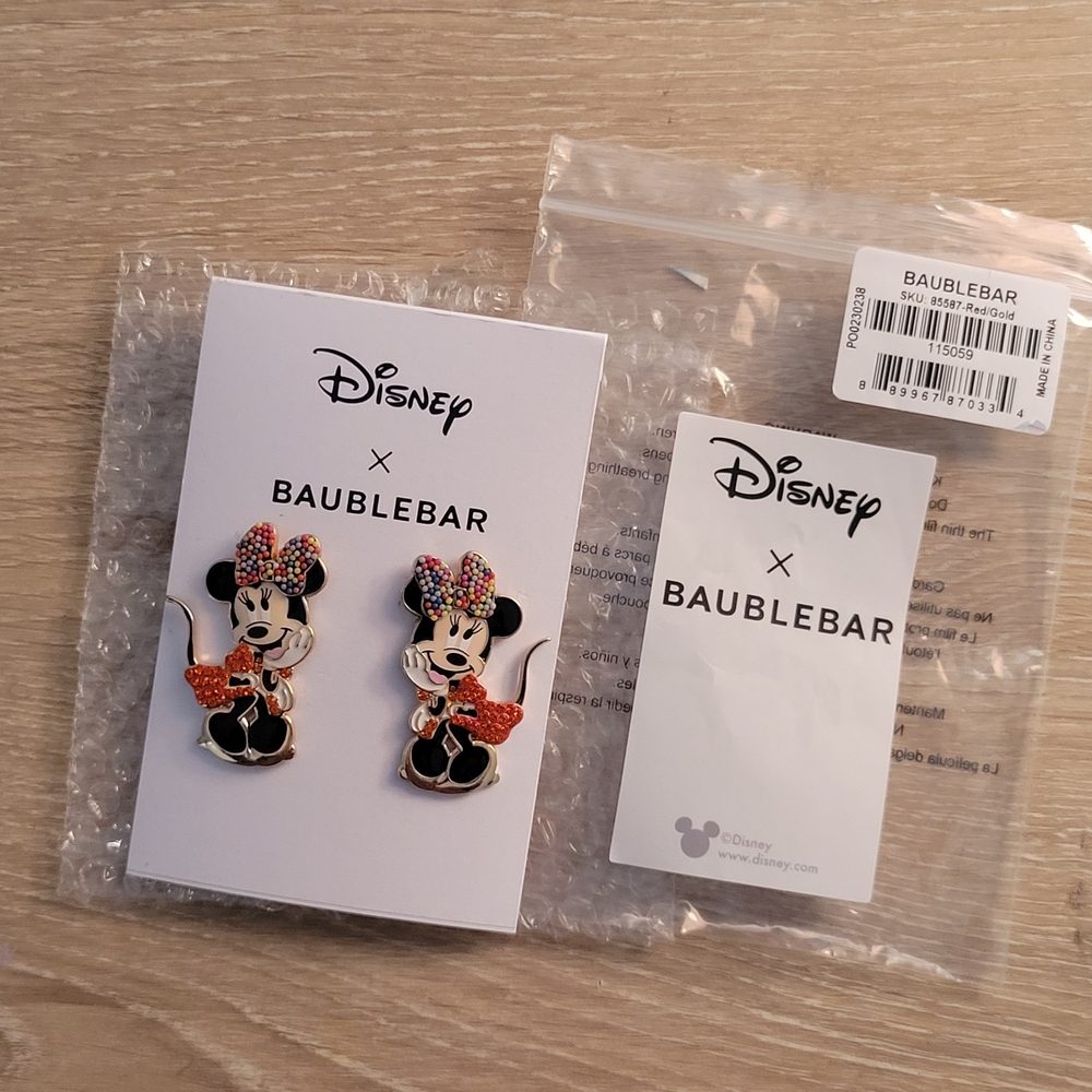 BaubleBar Minnie Mouse Kids Earrings - Multicolor